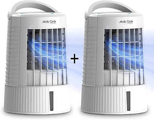 Symphony Duet Mini enfriador de aire personal Bastante Potente Alimentado por USB Enfriador de aire evaporativo portátil de 3 velocidades para