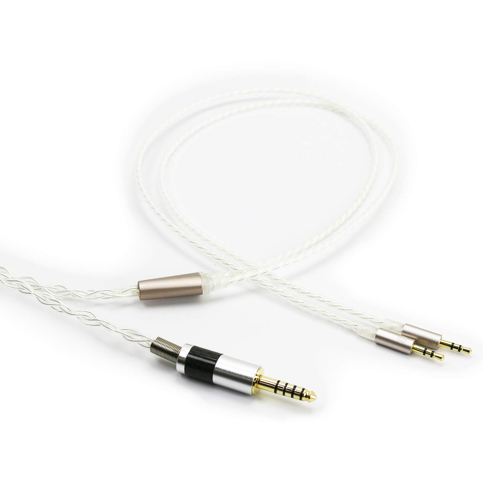 ABLET HiFi-Kabel mit 4,4 mm symmetrischem Stecker auf Dual-2,5-mm-Stecker, kompatibel mit Hifiman HE400S, HE-400I, HE560 HE1000 Kopfhörern und kompatibel mit Sony WM1A, NW-WM1Z, PHA-2A