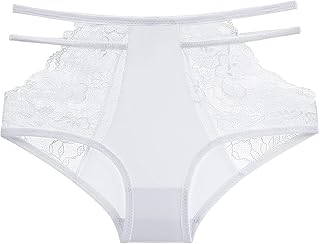 Calzoncillos tipo bóxer para mujer sin costuras y encaje de algodón puro en la entrepierna