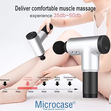 Microcase 6 Kademeli Titreşimli 4 Başlıklı Sporcu Masaj Aleti Masaj Tabancası - AL5170