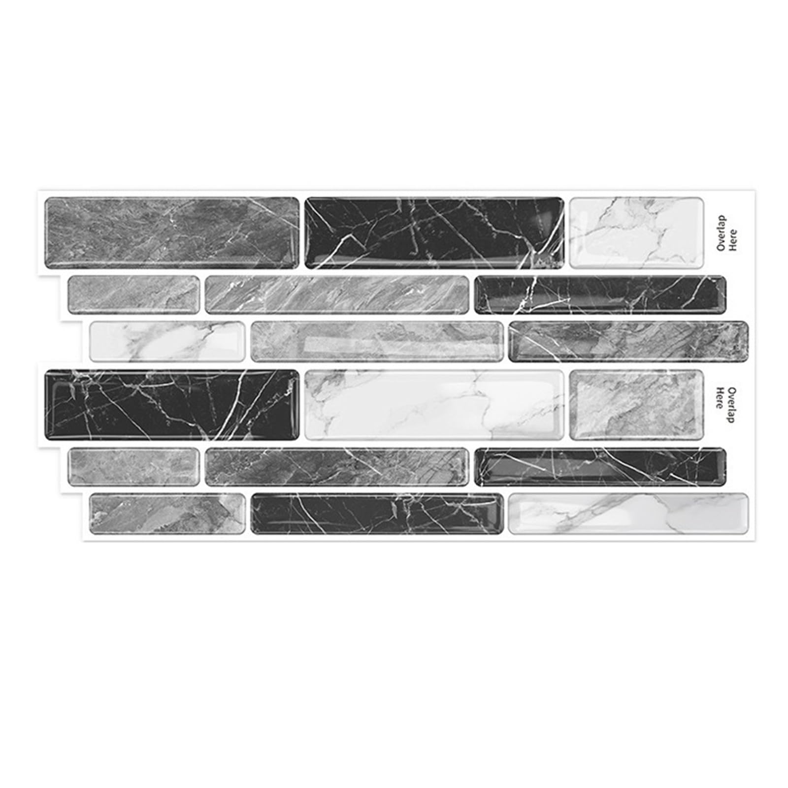 CYWDHFO 3D Glue Wall Stickers Self-Adhesive Waterproof Tile