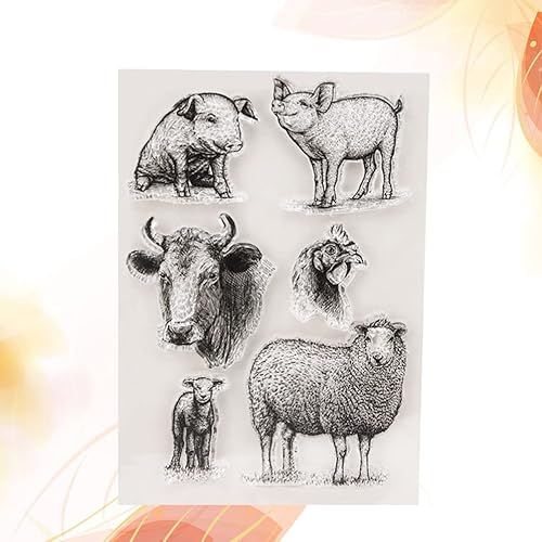 Miniatura 7 de EXCEART Sello de silicona lindo animal sello postal Ilustración hacer accesorios Animal Sello hacer álbumes de recortes, sello de finalización de