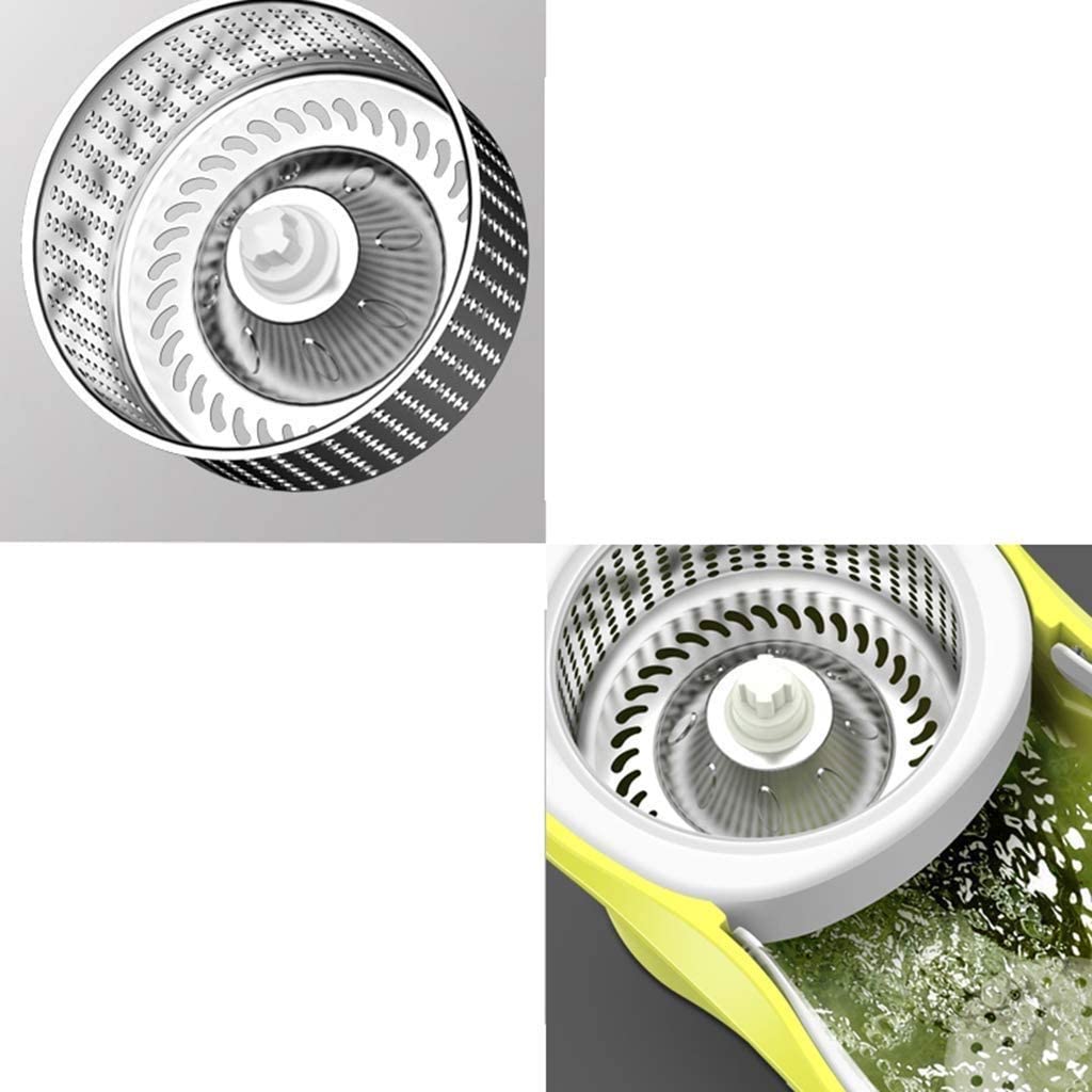 Trapeador Giratorio 360 ​​° Trapeador Giratorio Sistema Limpieza del hogar Trapeador Piso Cubo Kit Limpiador Piso Madera Dura más 5 Cabezales trapeador