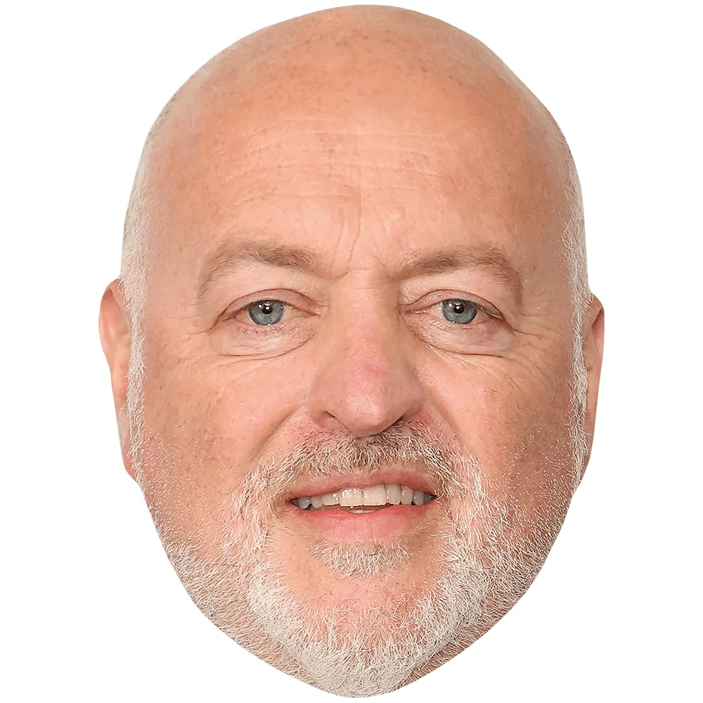 Bill Bailey (Smile) Celebrity Mask, Flat Card Face, Fancy Dress Mask