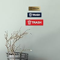 Vista 4 de Letrero básico de basura (negro) - Pequeño paquete de 1