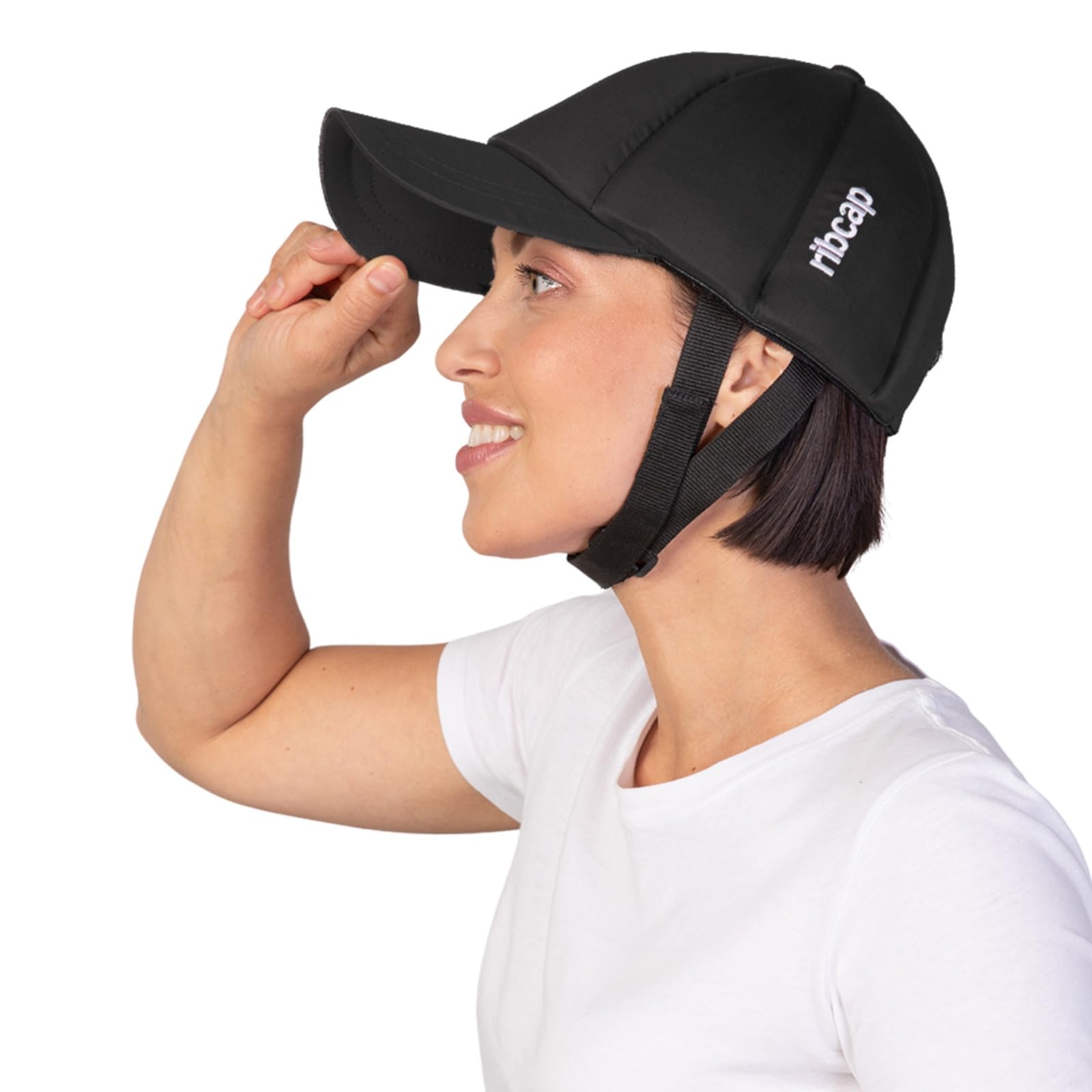 Ribcap Baseball Cap Medical Grade Protective Helmet | Black | Small - Medium (Head Circumference 53-58 cm) | Soft Helmet for Epilepsy & Seizures | Fashionable & No Stigma