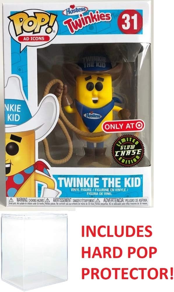 Funko POP! Ad Icons,Hostess Chase Twinkie Glow in The Dark Vinyl Figure Bundle