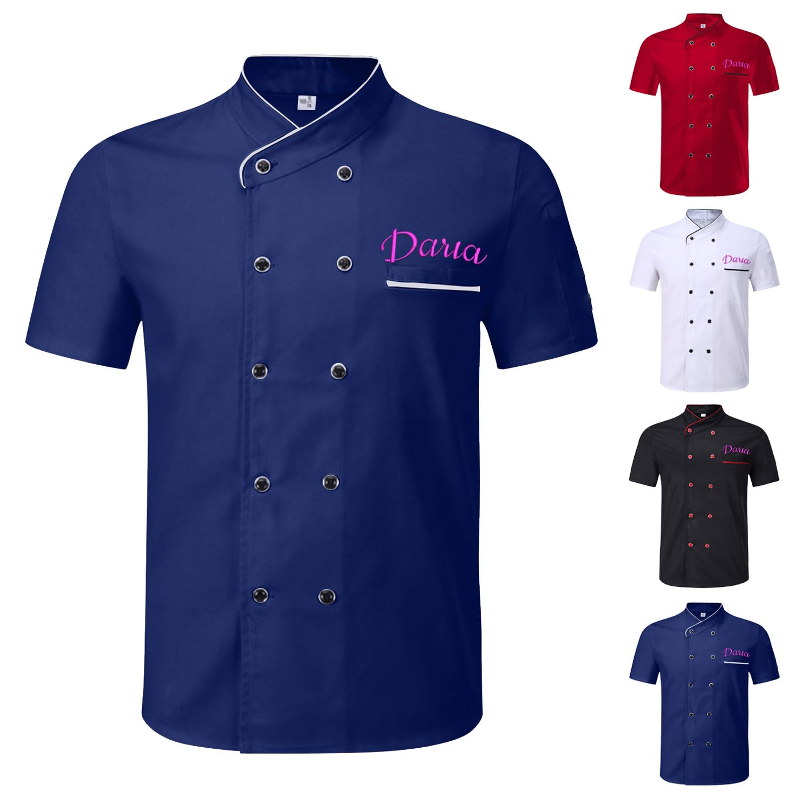 Custom Chef Coat Men Women Personalized Text/Logo Embroidered Shirt Chef Jackets Personalized Work Jacket Shirt Uniform