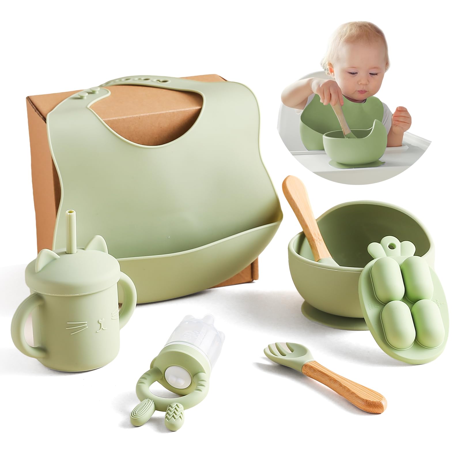 Amazon.co.jp: ベビー食器セット 6点セット ボウル スプーン