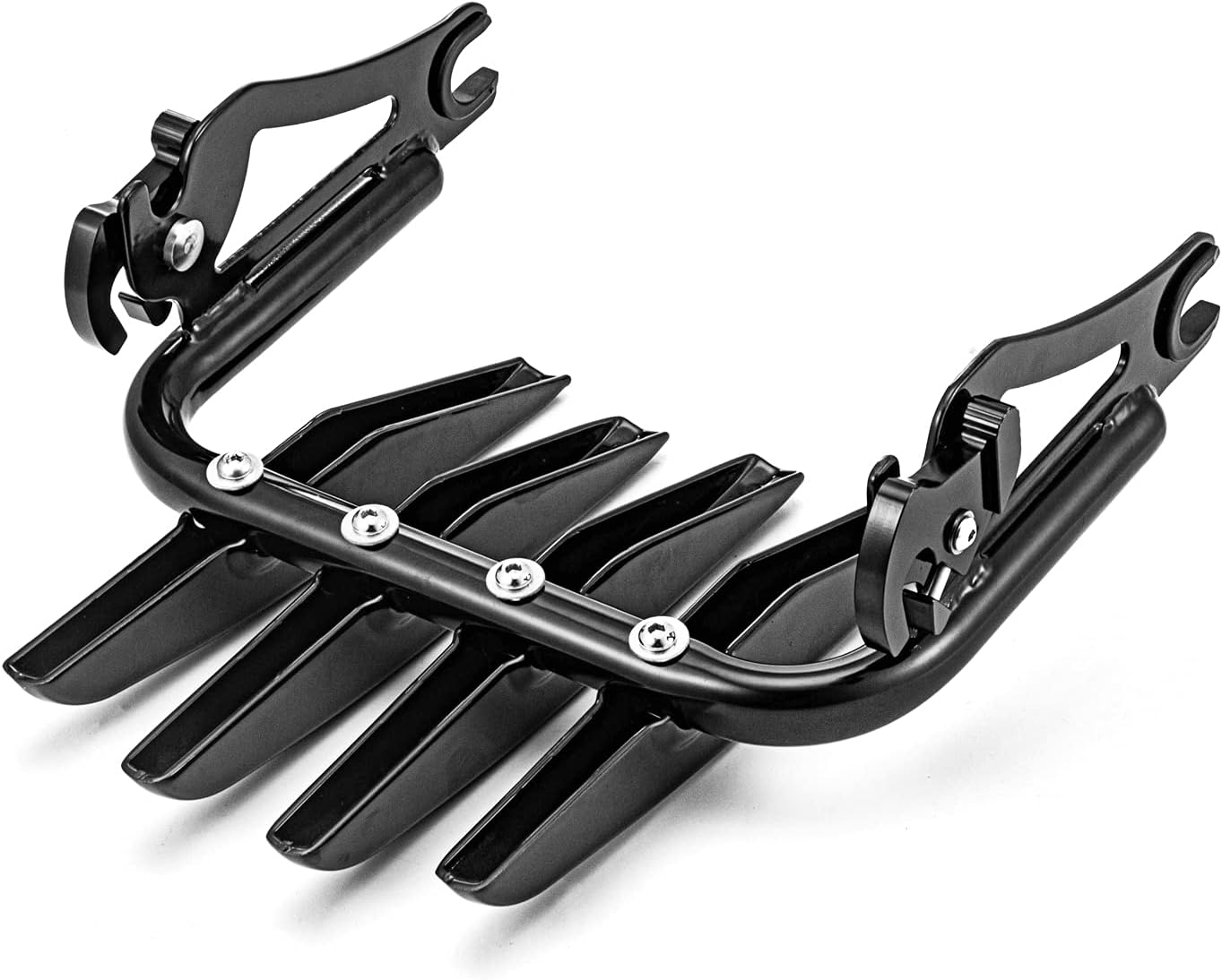 Mofun Detachable Luggage Rack Gloss Black Compatible with Harley Touring, Stealth Style Luggage Rack Fit Street Electra Road Glide Road King 2009-2025 Accessories