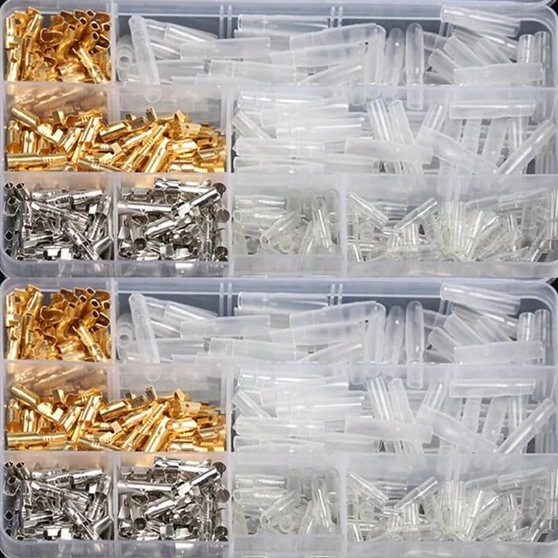 Male Female Wire Box Insulated Cable Connector 3.9mm Electrical Crimp Terminals Electrical Terminal Assorted Kit