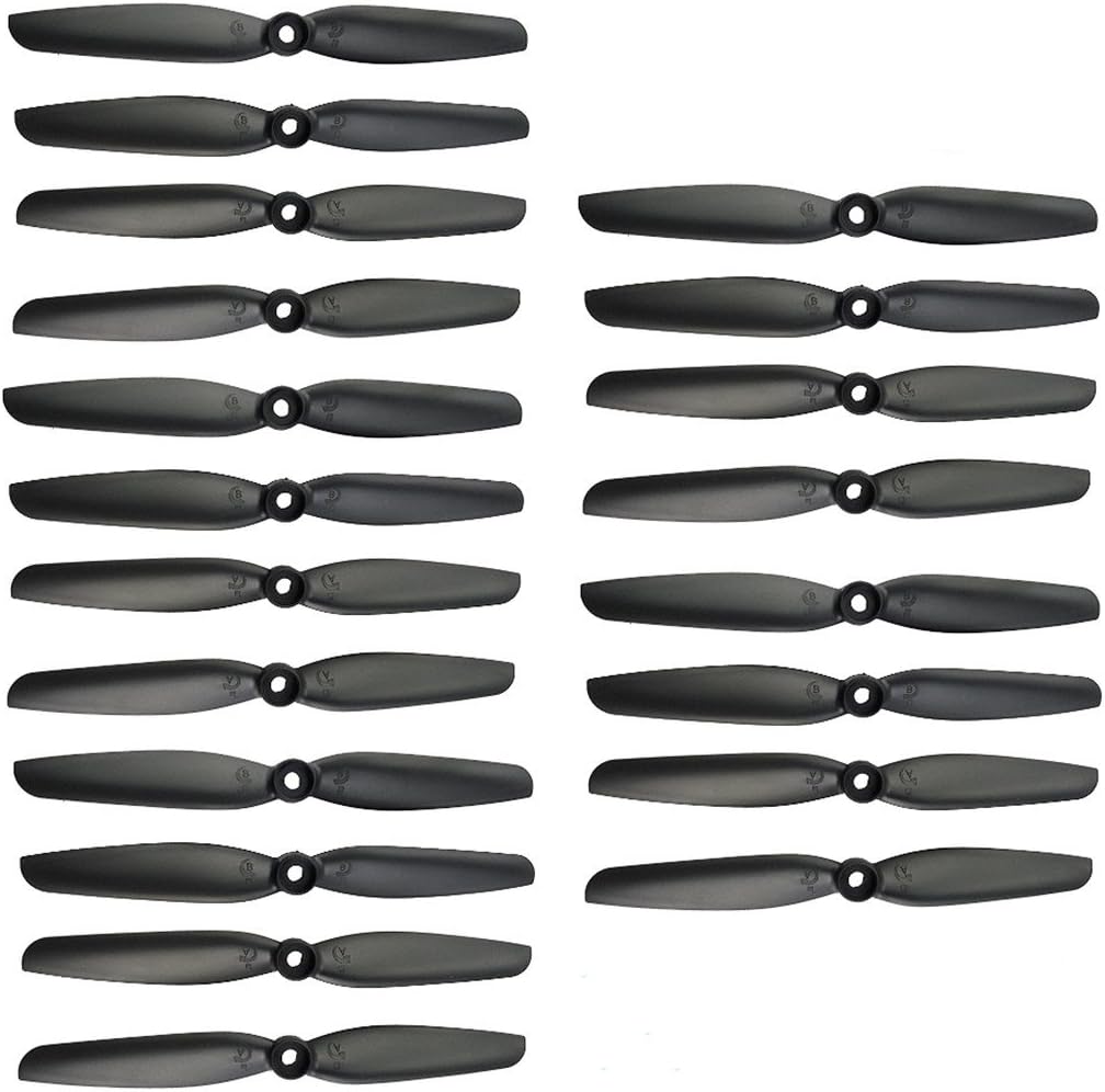 Fytoo 20PCS Propeller for MJX B6 B6F B6FD Bugs 6 B5W F20 Quadcopter Aircraft Blade Spare Parts Aircraft Model Drone Propeller (Black)