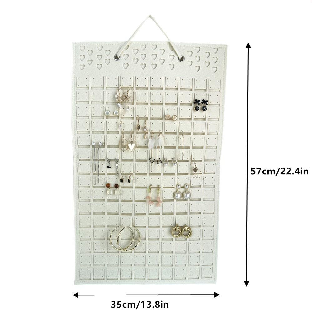 Organisateur De Bijoux à Suspendre, Support Mural En Métal Pour Boucles D'oreilles Avec Crochets Pour Filles Et Femmes 25 X 21 Cm Version Horizontale 59716105