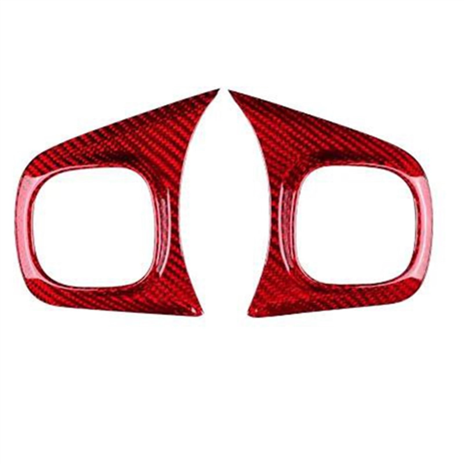 Car Modification Compatible with Fiat 500 2020 2021 2022 2023 Carbon Fiber Sticker Car Interior Steering Wheel Button Cover Trim Decal Stickers