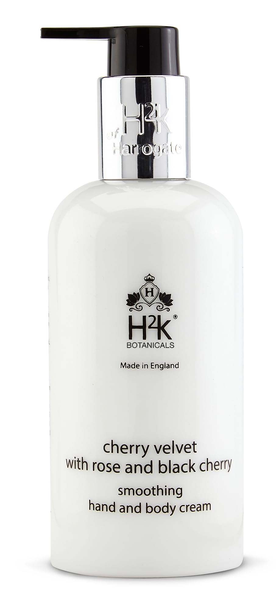 Moisturising Soothing Hand & Body Lotion, Rose and Black Cherry Scented (250ml) Cherry Velvet by H2K Botanicals