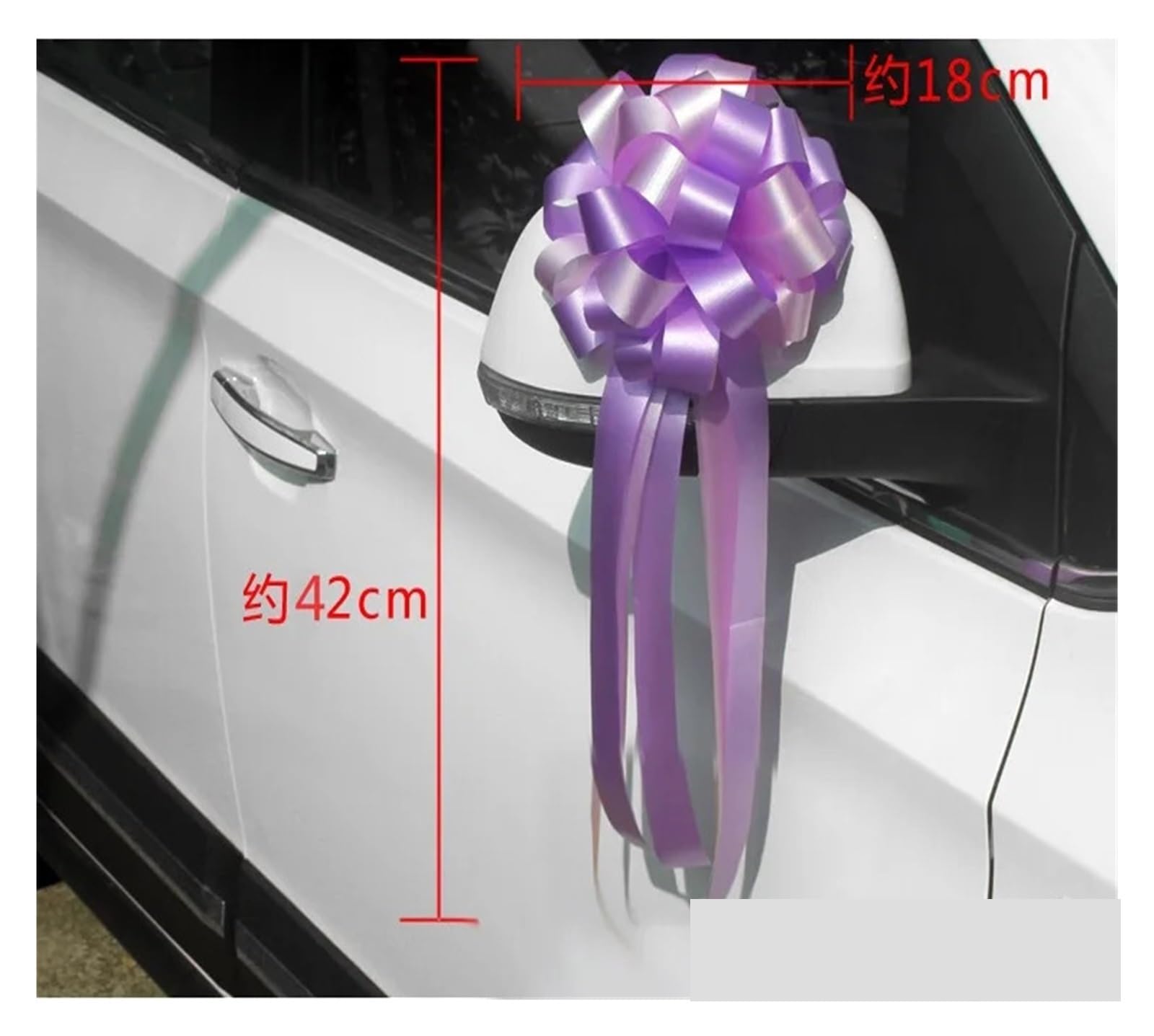3 uds Dos Tonos 3x110cm Lazo Grande Flores de Cinta for Fiesta Boda Silla Lazos decoración del Coche para decoración(Pink)