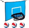 Trampoline Basketball Dunking Hoop - Trampoline Attachment Dunking Hoop with Basketballs,Indoor Outdoor Fitness Sport Accessory for Gym, Playground