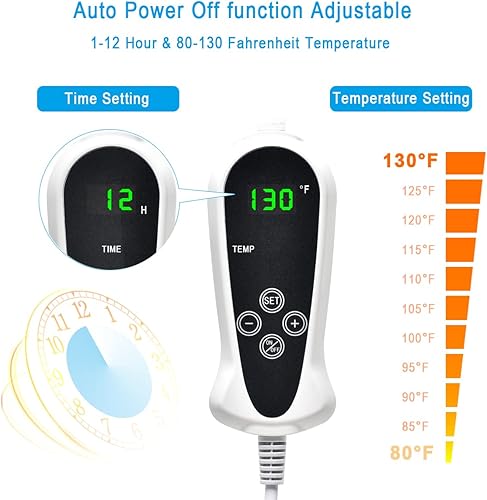 Miniatura 3 de RIOGOO Almohadilla térmica para mascotas, almohadilla térmica eléctrica mejorada para perros y gatos, impermeable para interiores, apagado