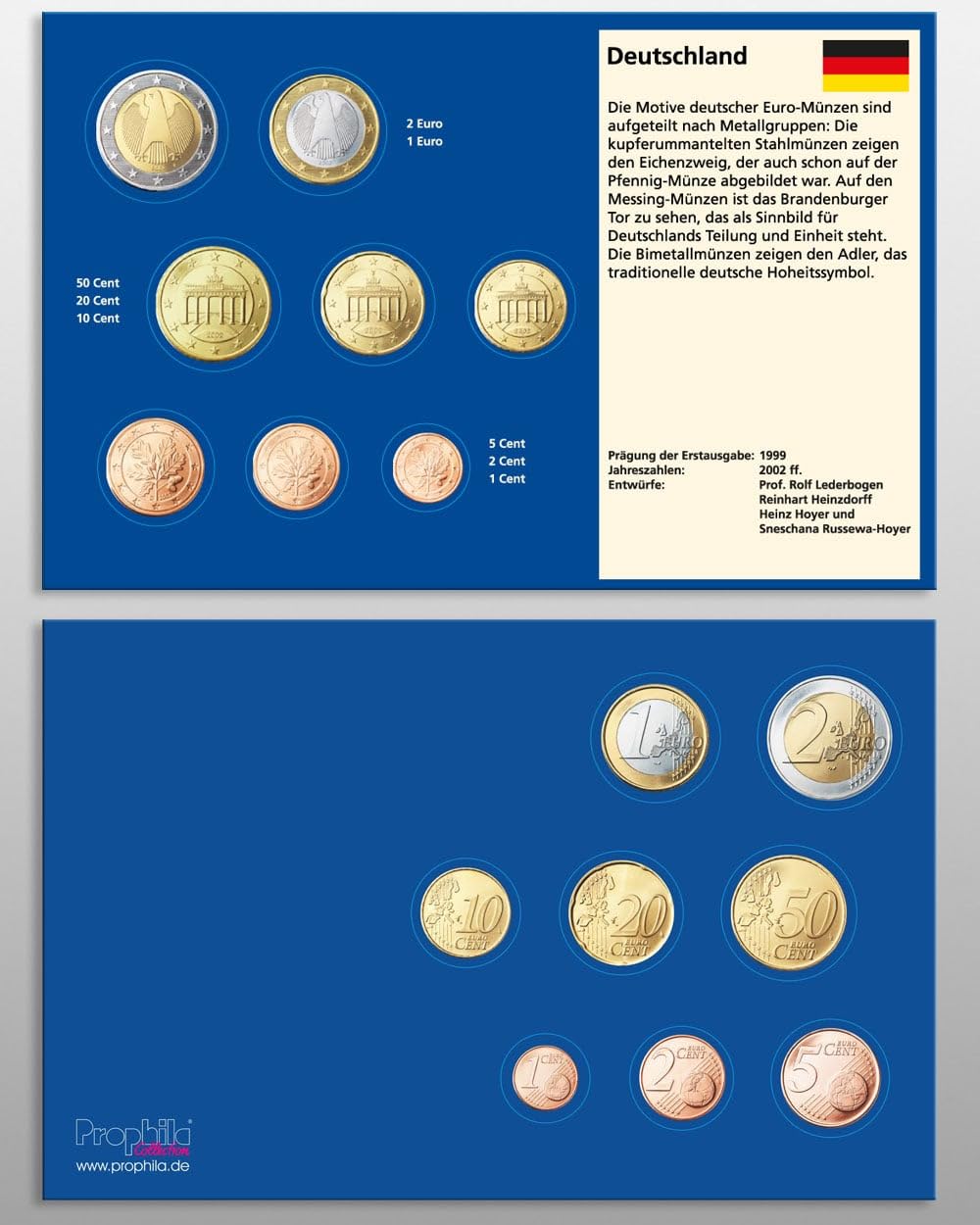 Prophila Collection 100 bandejas para monedas de Alemania