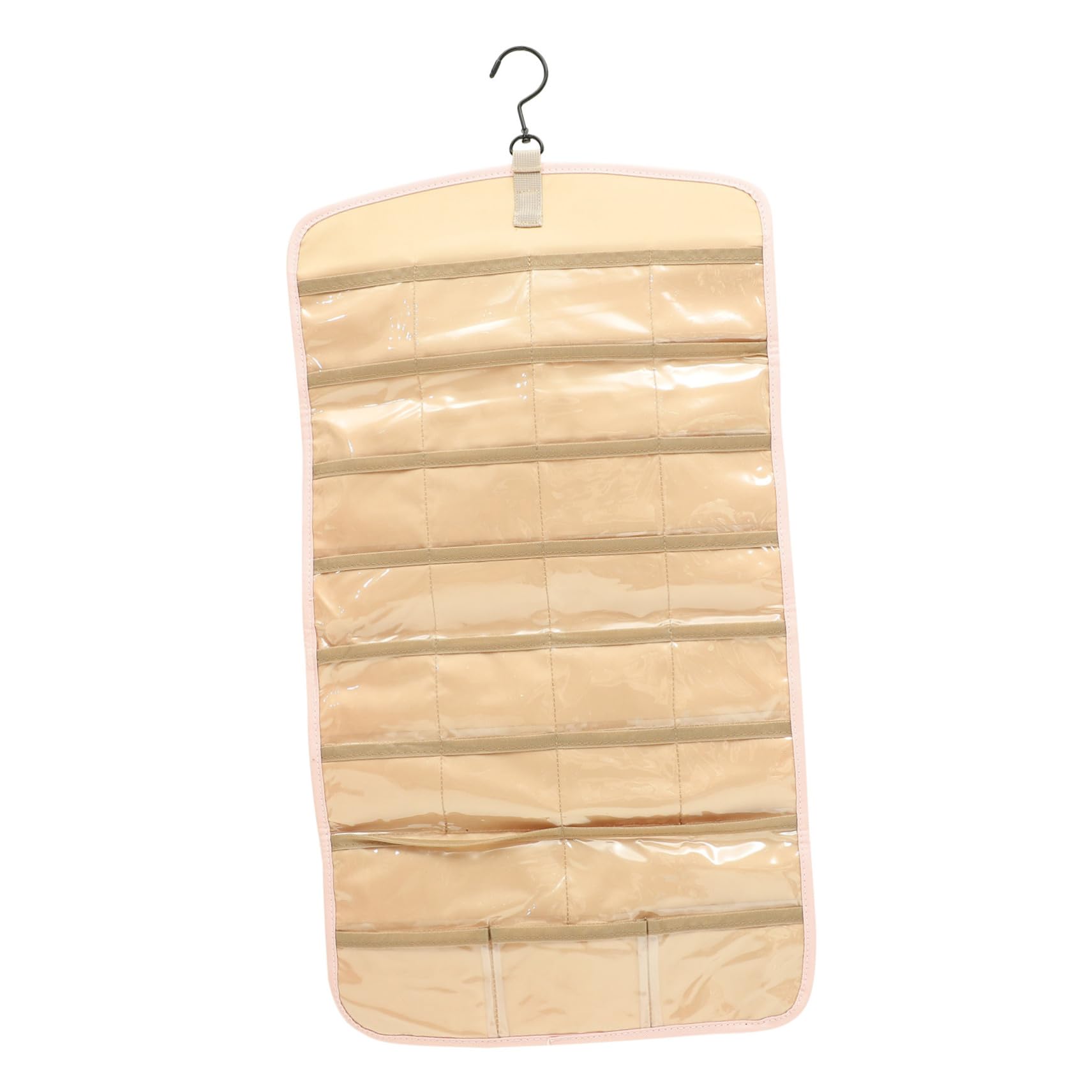 SOESFOUFU Hanging Jewelry Organizer Dual Sided Travel Storage Bag for Necklaces Earrings Rings Bracelets Compact Lightweight Jewelry Holder for Home Travel