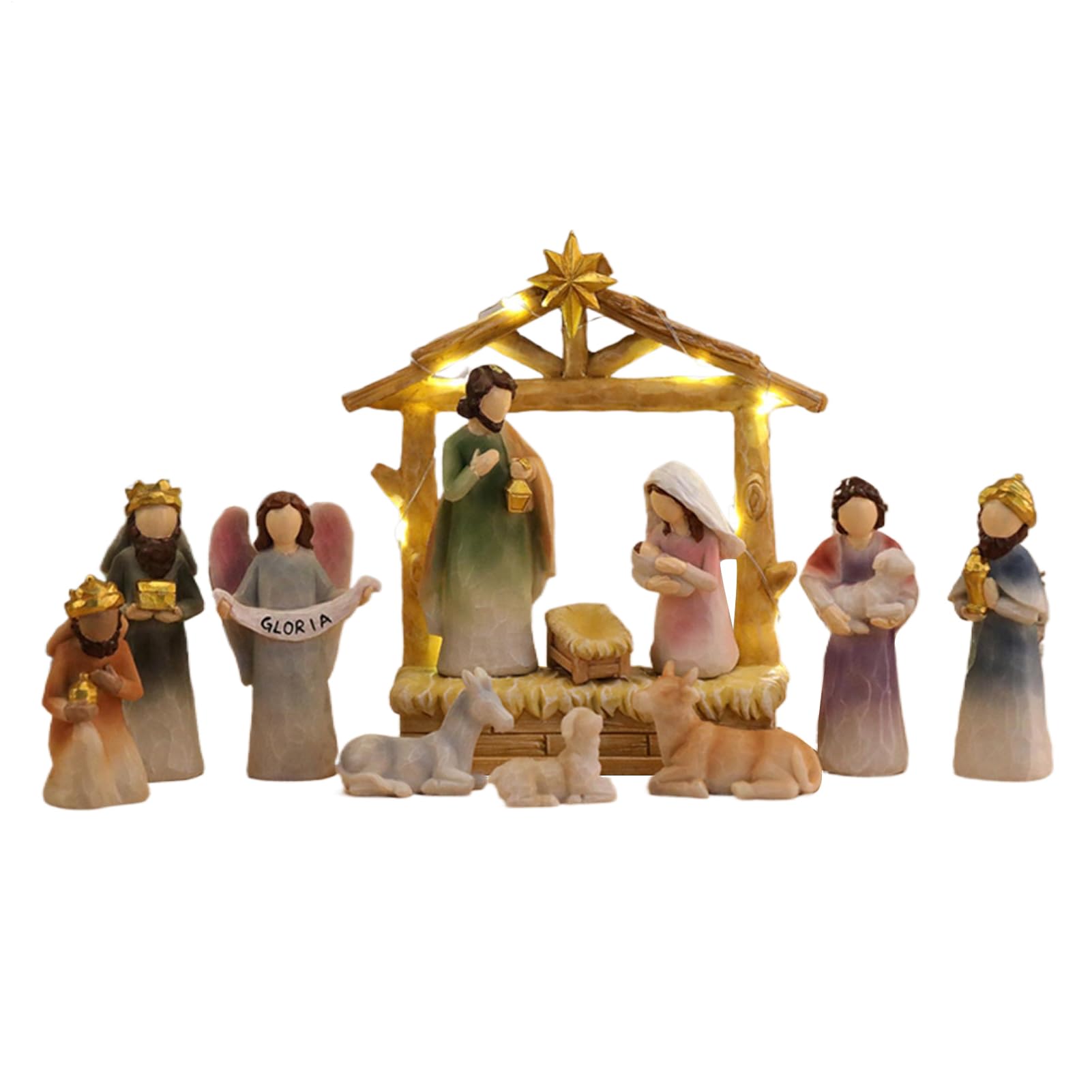 Set Crèche Noël Déco Maison Saisonnière Et Fête
