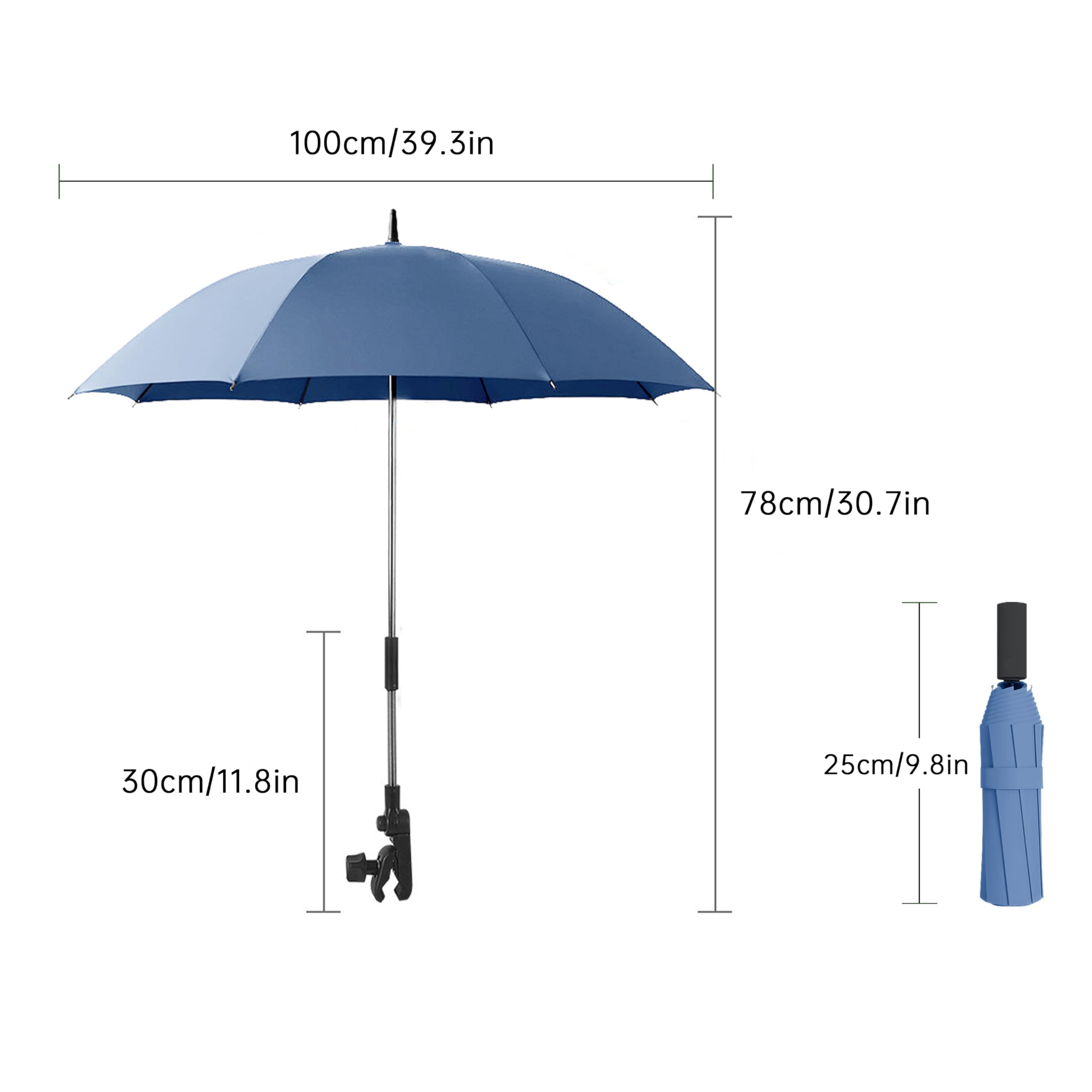Alephnull Universal 2-in-1 Umbrella with Adapter: Pram Umbrella & Umbrella Compatible with All Models - Image 4