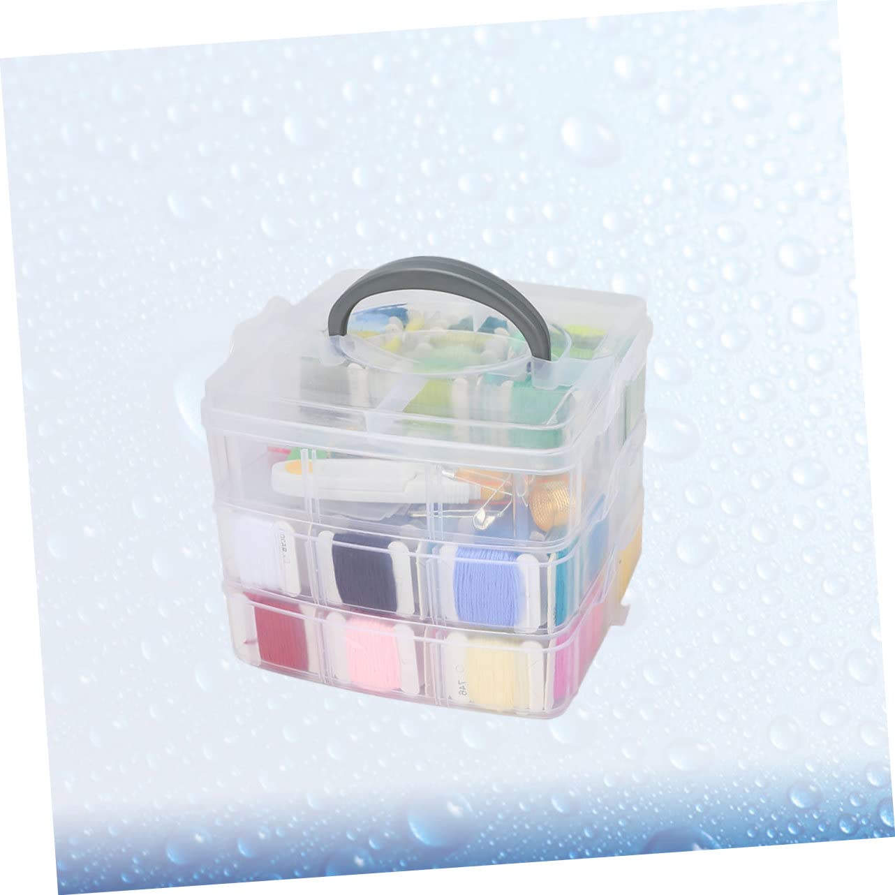 BATHVEVE Hilos de Bordar Kit de Herramientas Tablero para Bobinar Hilos con Accesorios y Caja de Almacenamiento para Costura DIY Casa para Mujeres y Niñas