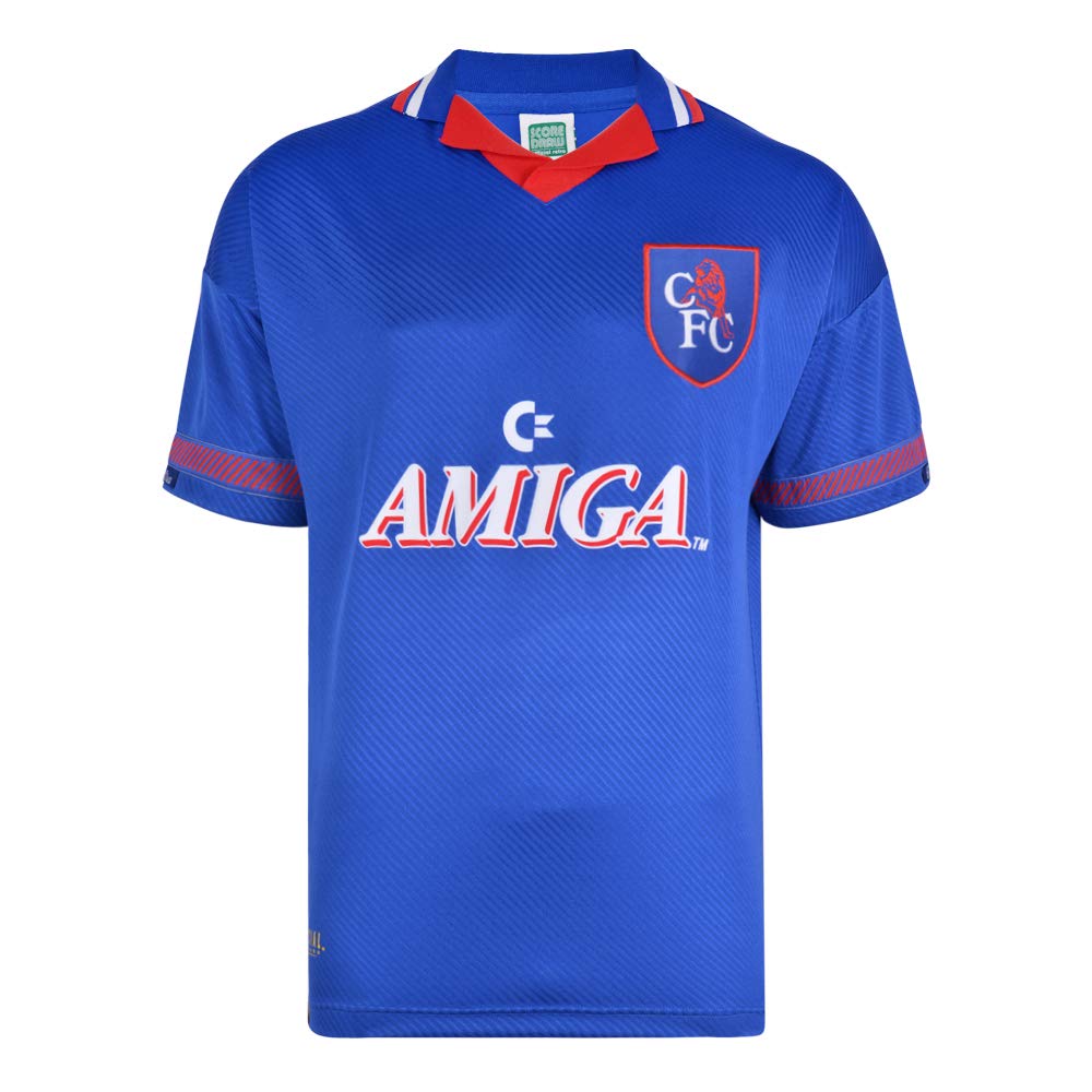 Score Draw Chelsea 1994 Retro Football Shirt Blue XXX-Large Polyester