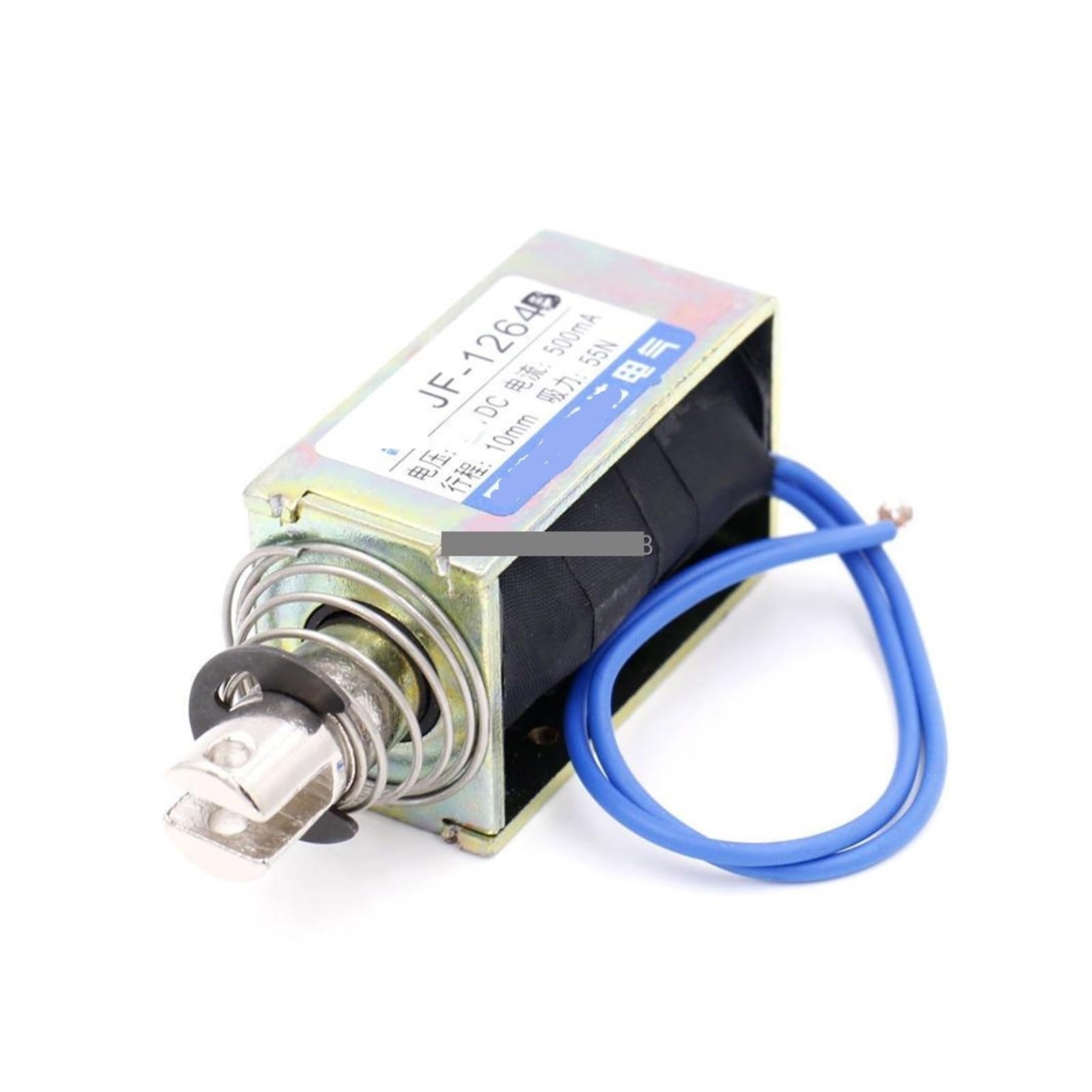 AARTERZZA JF-1264B DC 24V 500mA 55N 10mm Pull Push Type Open Frame Linear Motion Solenoid Electromagnet