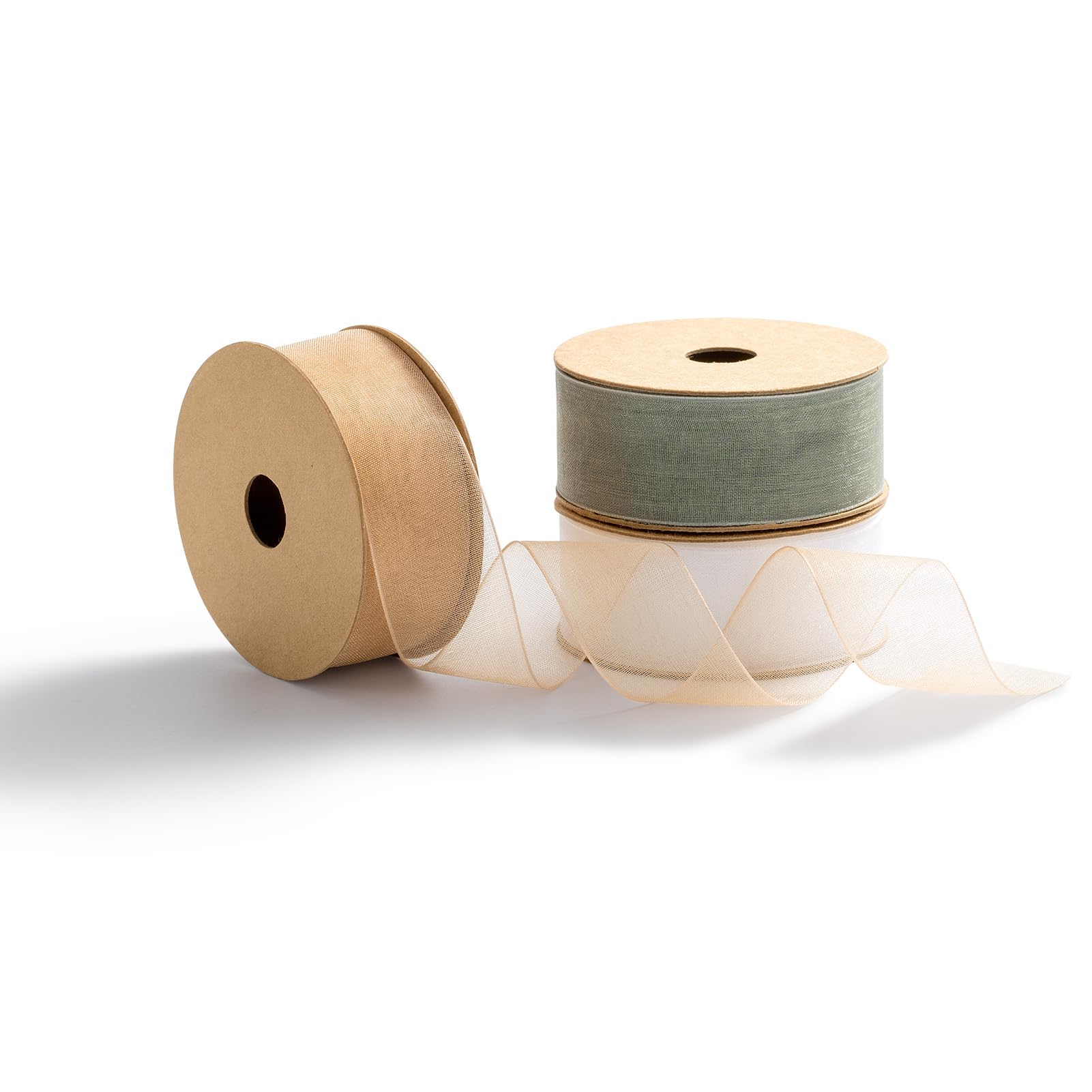 MORSUNBELA Organzaband Geschenkband Breit Schleifenband Hochzeit Seidenband Dekorative Bänder
