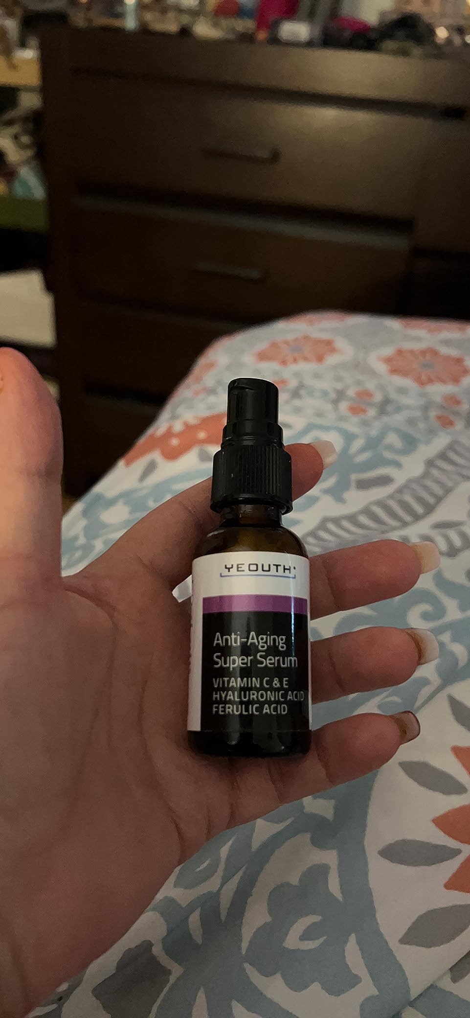YEOUTH Anti Aging Serum for Face with Hyaluronic Acid, Ferulic Acid, Vitamin C and E, Hydrating Face Serum for Women and Men Targets Dull and Dry Skin 1oz