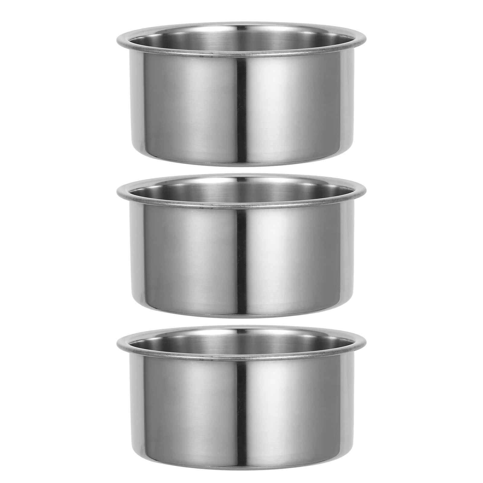 Mipcase 3 Moldes Desmontables Redondos Fáciles de Limpiar y Desmoldar de Acero Inoxidable para Tartas Ideales para Cocinas en Casa y Cafés
