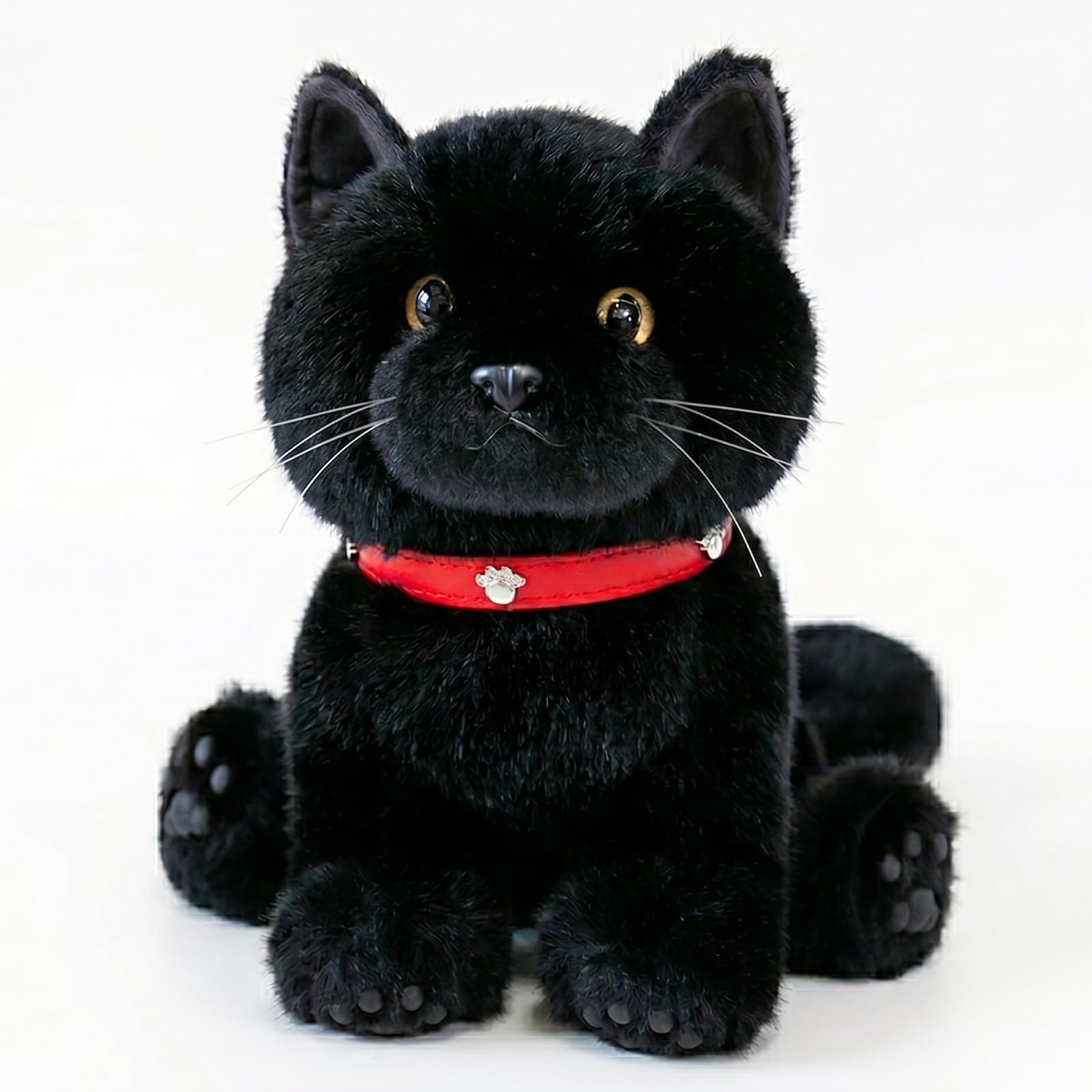Amazon.co.jp: 猫 ぬいぐるみ 黒猫 ねこ リアル 癒やし 本物そっくり