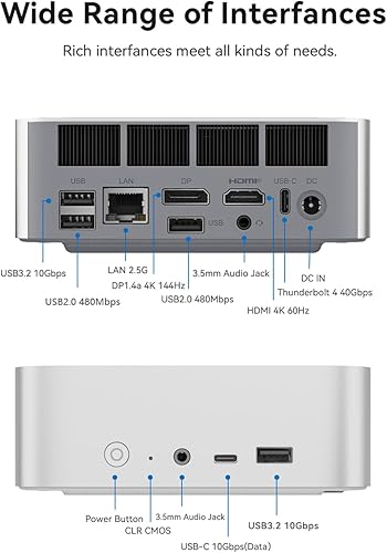Vista 64 de Beelink Mini PC SEI11, Intel 10ª generación i5-11320H (hasta 4.5 GHz) 4C/8T, mini computadora de 16 GB DDR4 RAM 500 GB NVMe SSD, micro PC 4K a 60Hz