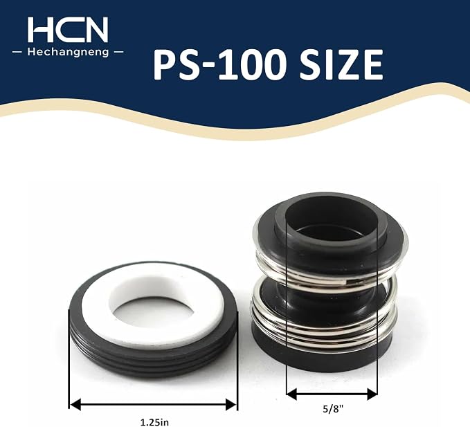 Sello PS-100 para bomba de piscina 2 piezas miniatura 2