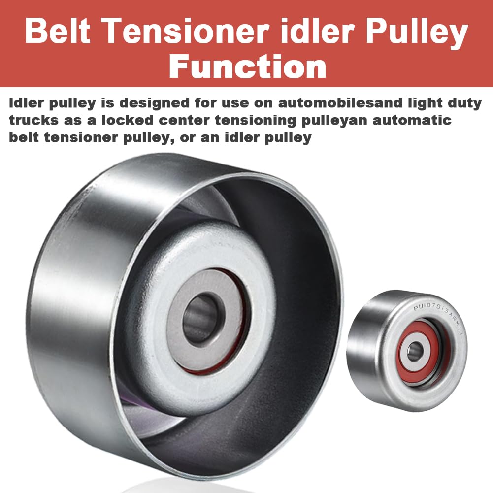 Idler Pulley for Lexus ES350 GS350 GS450h IS350 RX350 2007-2021 for Toyota 4Runner Camry Tacoma RAV4 Tundra Highlander Sienna 2003-2021 Drive Belt Idler Pulley No.16604-31020/16604-0P011