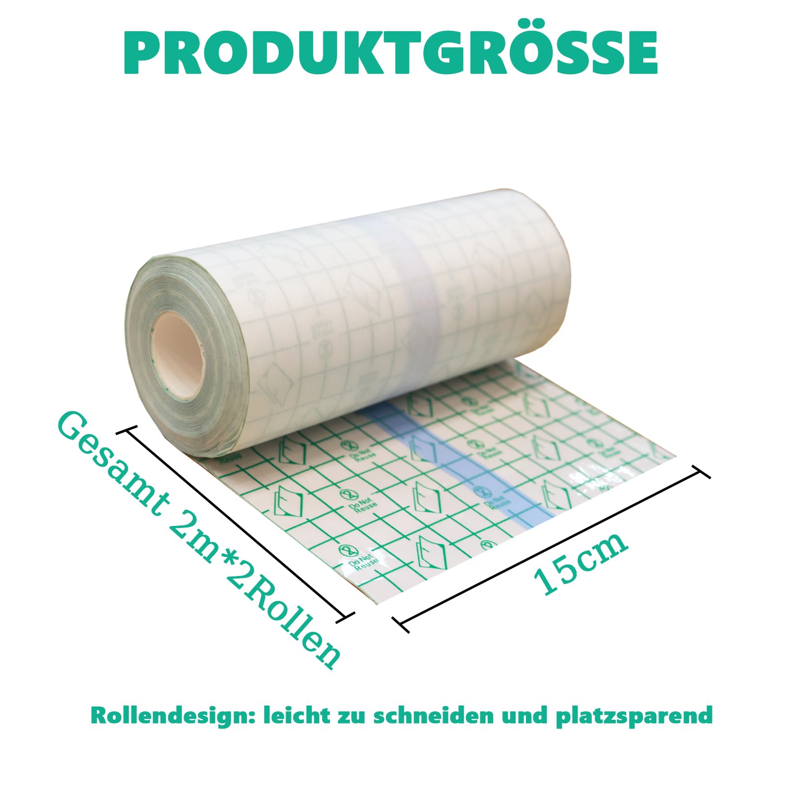 PEPAX 15cm*4m Pellicola per Tatuaggi Second Skin Tatuaggi PU Nastro Adesivo Impermeabile Nastro per Doccia Cerotto per Tatuaggi