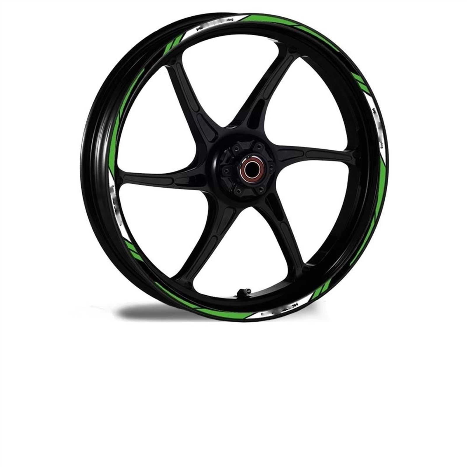 Motorcycle Wheel for K&awasaki for N&INJA 300 W800 Z400 Zx6r for Z750 Z800 Z650 for H2r Z900 Z1000 Motorcycle Sticker Wheel Rim Decal Sticker Decal (Color : 1)