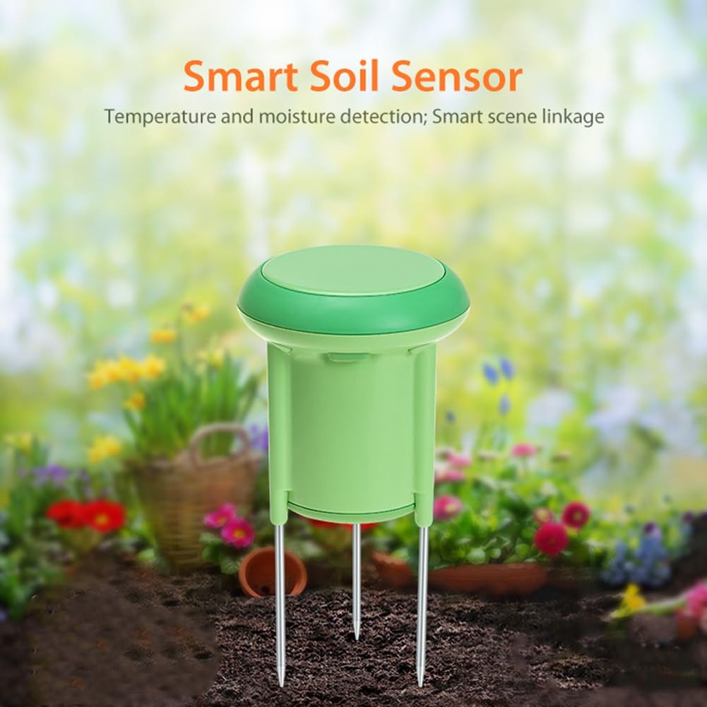 Correa 2 Pezzi Tuya Smart Zigbee Tester del Suolo Misuratore di Temperatura e Umidità Termoigrometro Rilevatore di per Automazione del Giardino