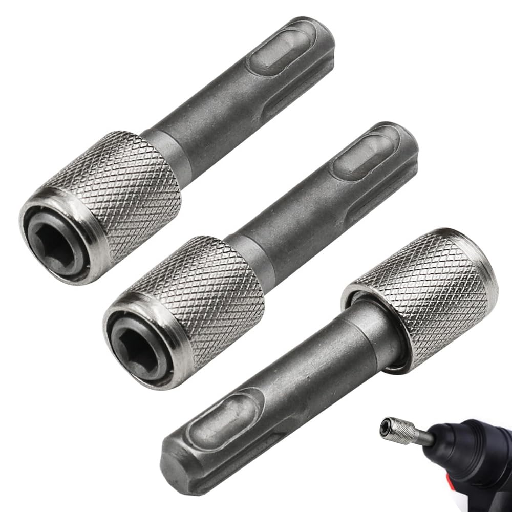 SDS to Hex Adapter - 3 Pack for Drill & Hammer -1 SDS to Hex Adapter - 3 Pack for Drill & Hammer -1
