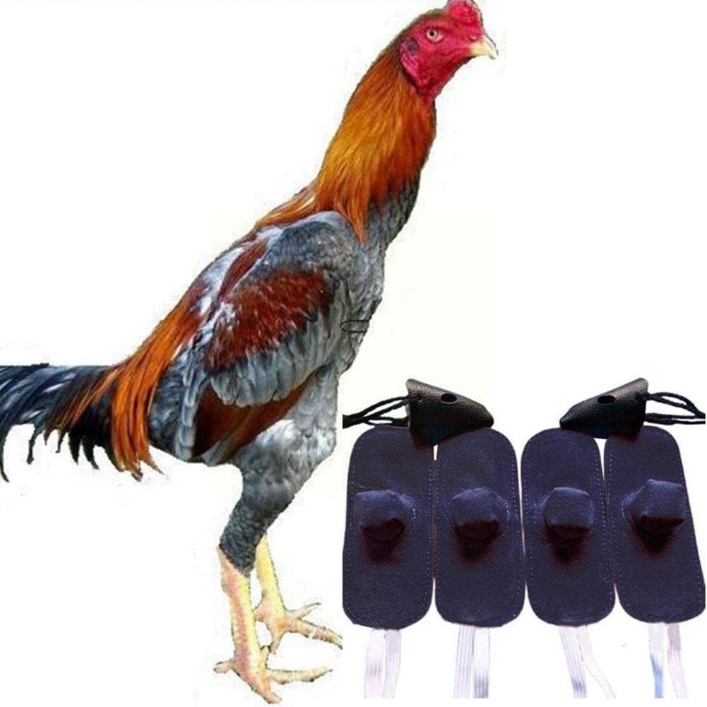 HUFFA Gallo Gallos Pollo Guante de Cuero Rojo 4 Pares Lucha Libre para Gallos