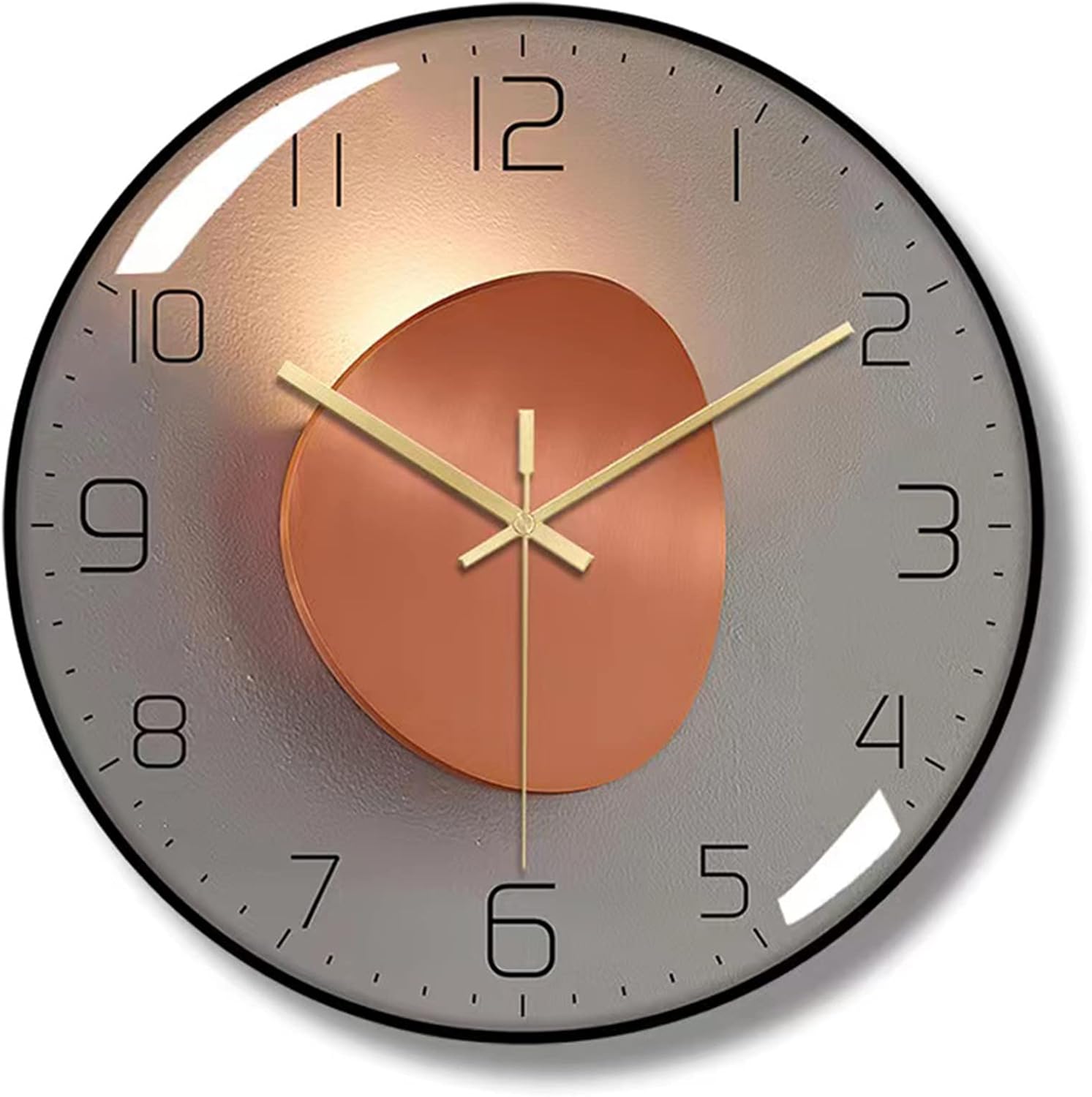 Qiccijoo Wall Clock 12inch Silent NonTicking Round Classroom Clock 3D