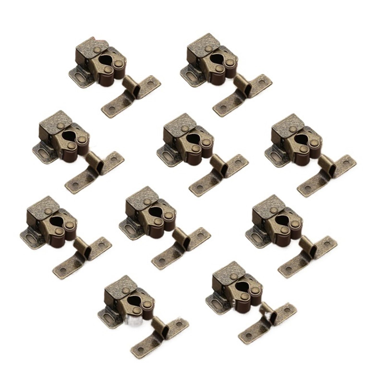 10PCS Door Stop Closer Stoppers Damper Buffer Cabinet Catches for Wardrobe Hardware Furniture Fittings for Furniture(Bronze)
