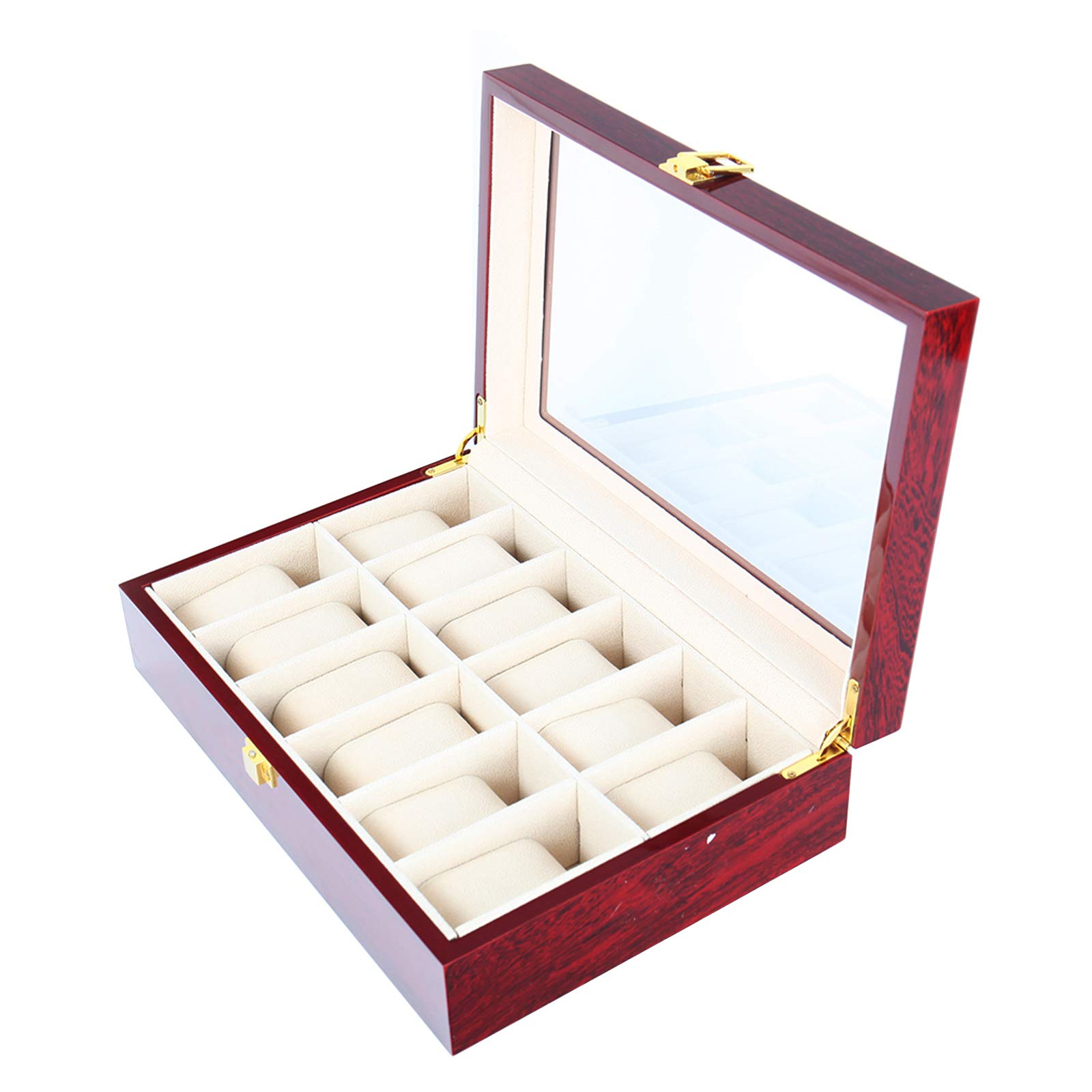 Walgreen 12 Grids Walgreen® Watch Display Storage Box Jewelry Collection Case Organiser Holder Wooden (12 Grids)
