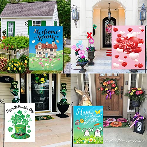 Seasonal Garden Flags Set of 11 Double Sided 12 x 18 Inch Yard Flag,small garden flags for outside, Christmas Spring Seasonal Flag for Outdoor Holiday Decorations - Thumbnail 6