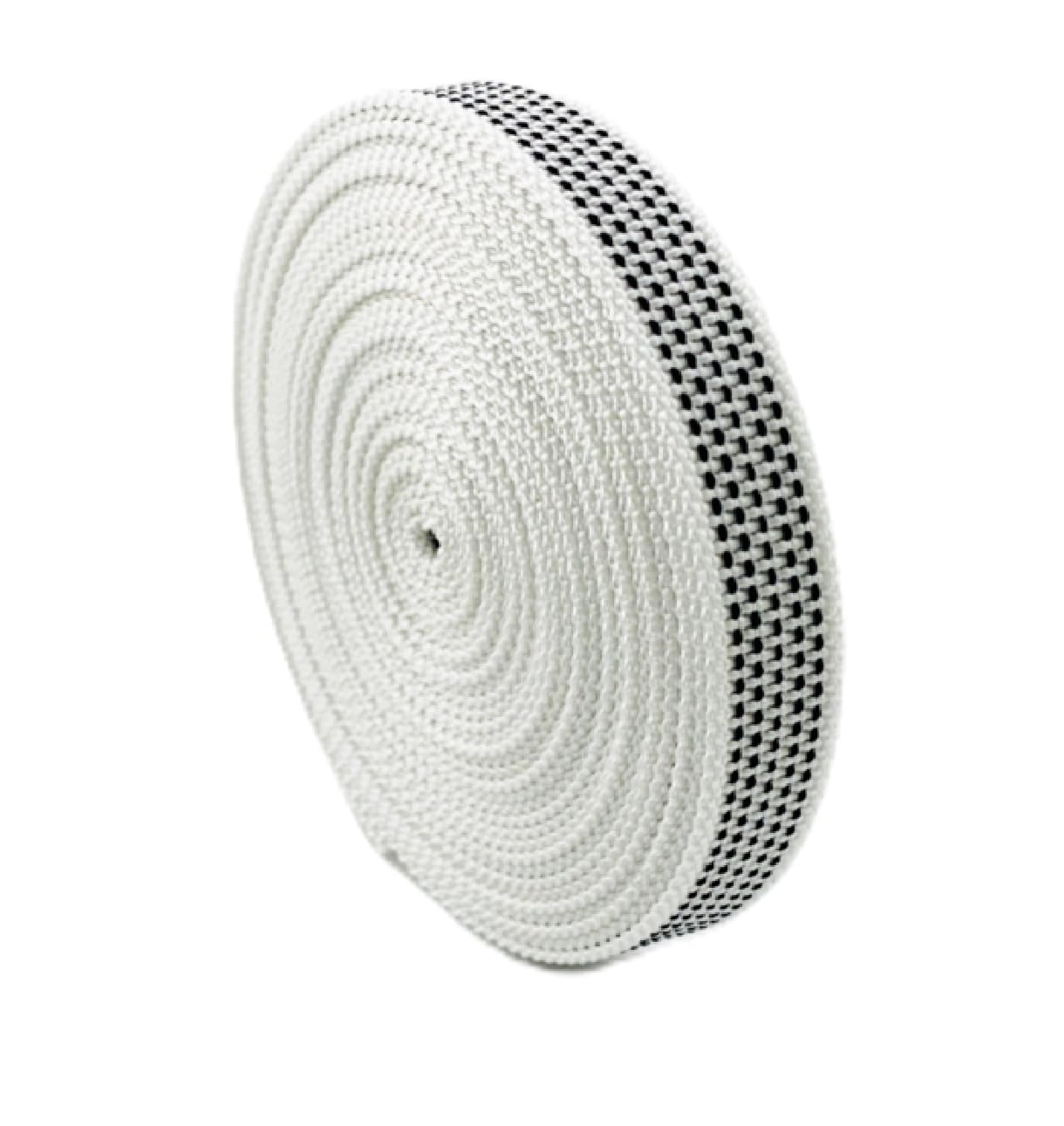 Rollladengurtband 15 mm – 50 m – Ersatzgurt für Rollläden – hochwertiges Polypropylen – UV‑beständig & reißfest – Schwarz/Weiß – Made in Germany