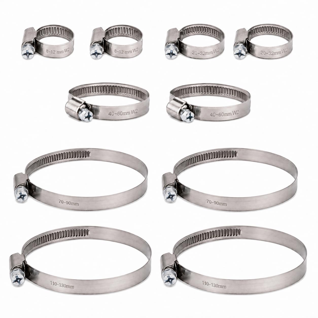 Stainless Steel Hose Clamps - 4 Pack -24