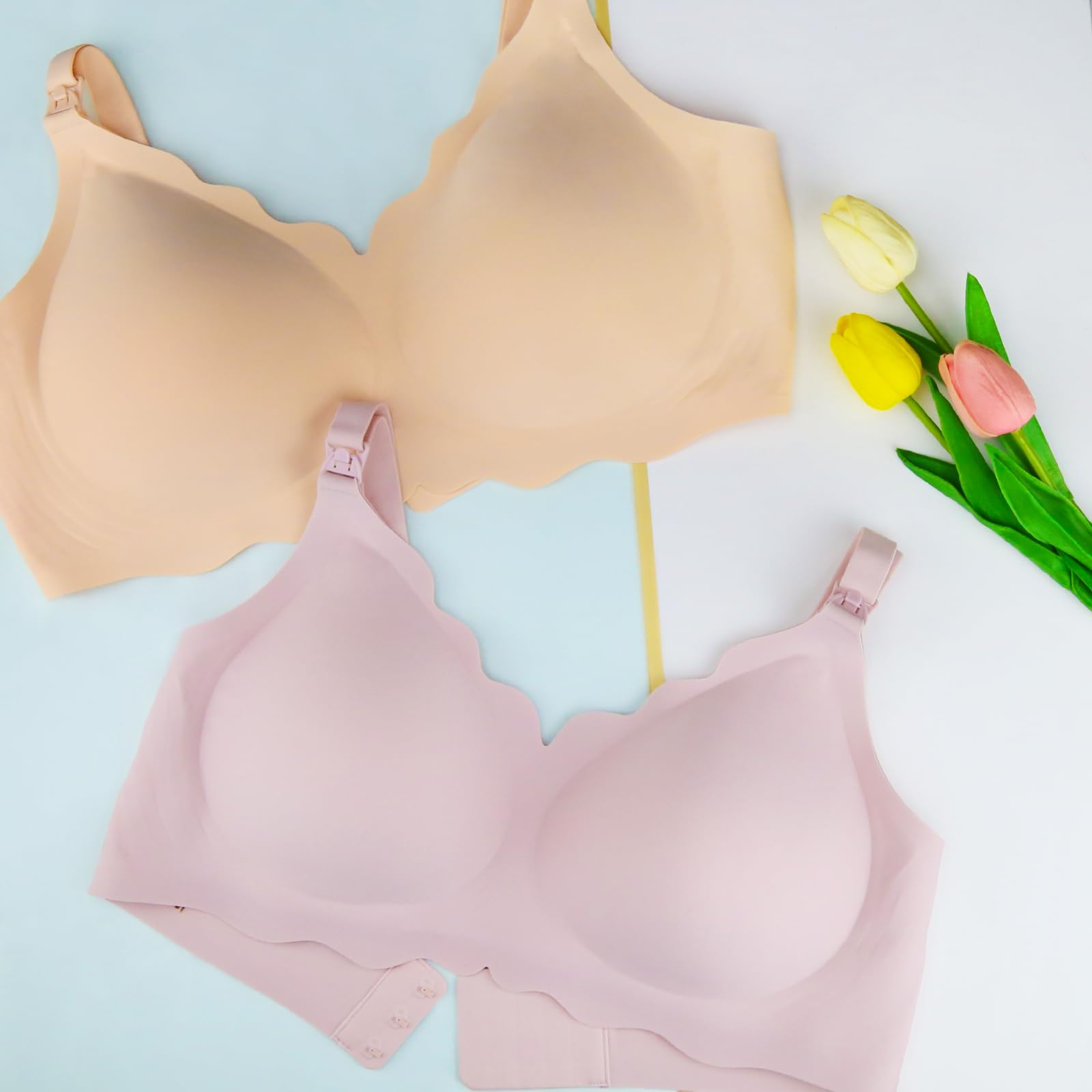 UHdod Nursing & Maternity Bras Reggiseno Altamente Coprente (Pacco da 3) Donna