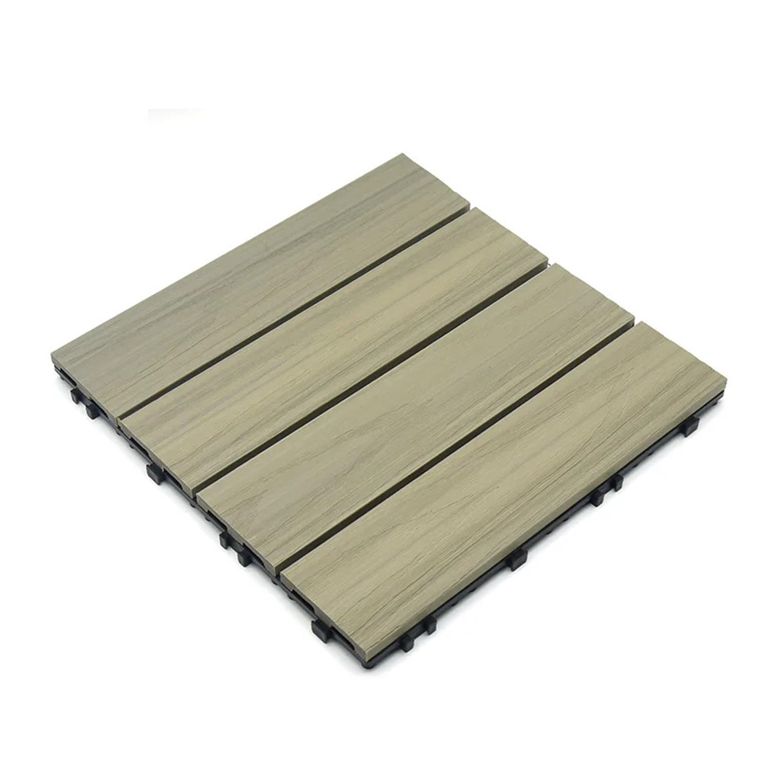 (11 piezas) Terraza exterior de WPC for bricolaje: piso compuesto de madera entrelazada for exteriores, ecológico, anticorrosión y a prueba de rayos UV(Brownish red)