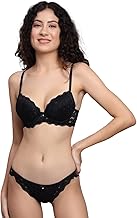 Shelony Women's Lingerie Sexy Push up Lace Bra | Underwear Bikini & Panties Set | Underwired Lingerie Set for Women & Girls, Padded Bra & Bikini Panty Set Sexy Lingeries